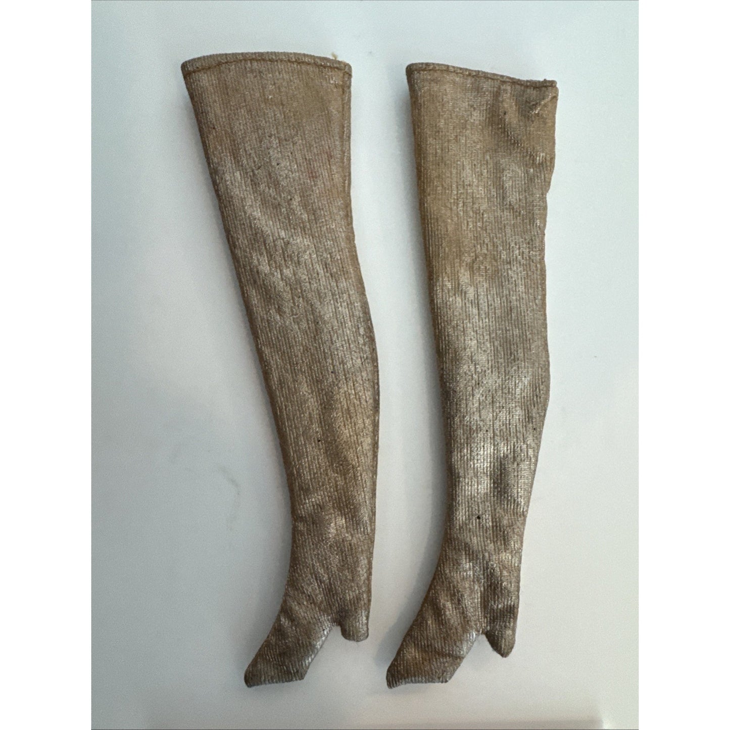 Vintage Barbie Doll Clothing Golden Groove Boots Rare #1593 Sears 1969 Gold Lame