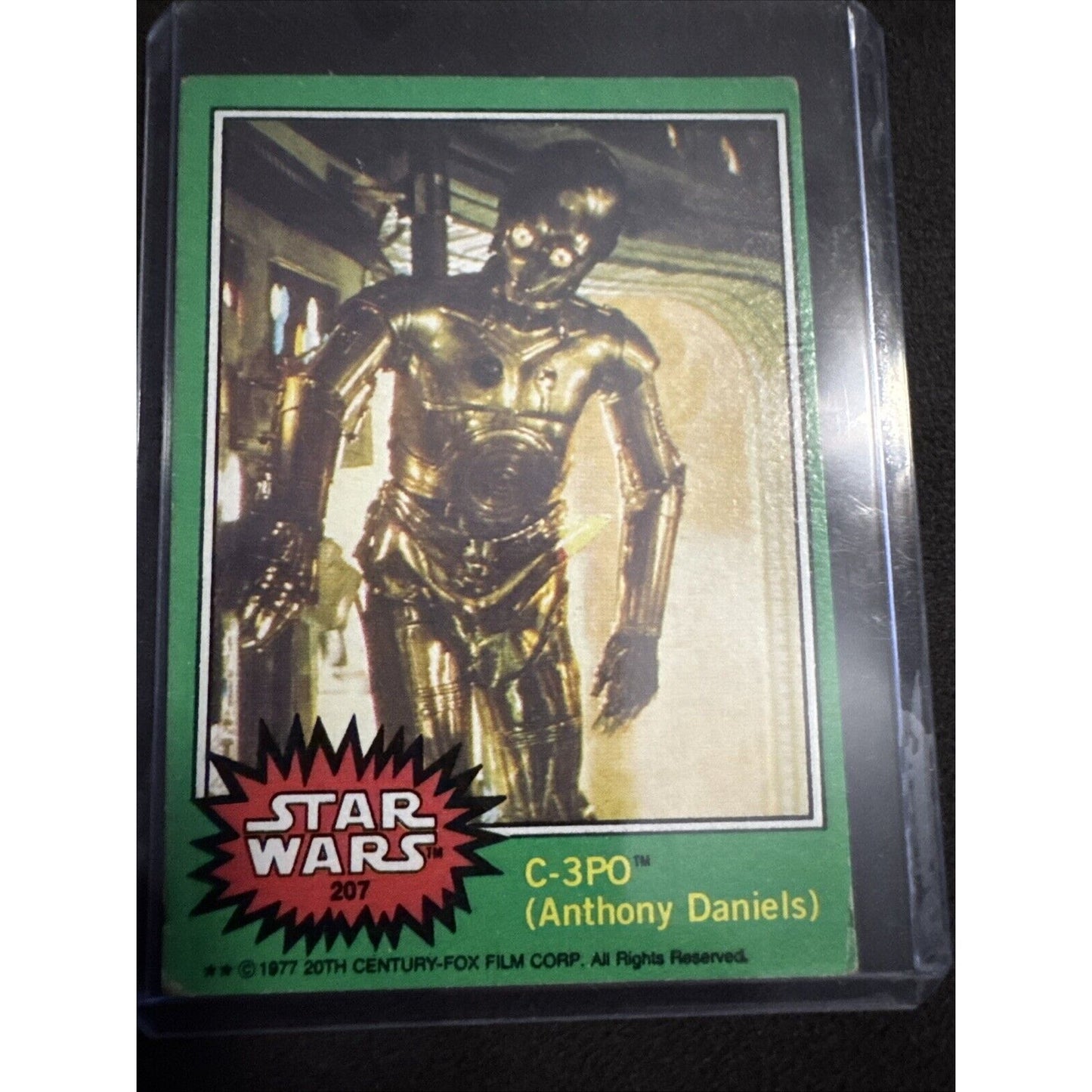 1977 Star Wars Card C-3PO GOLDENROD Error & Corrected Airbrushed Card