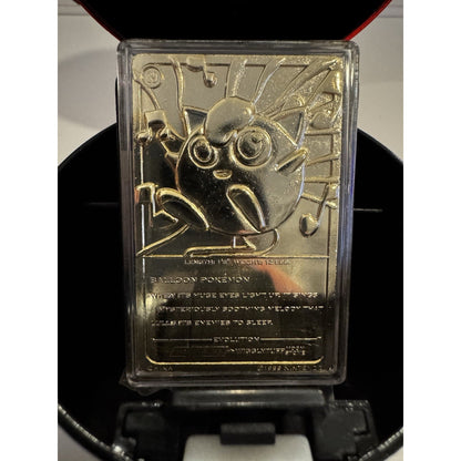 Pokemon Gotta Catch Them All 23K Gold Plated Pokemon Jigglypuff Card Burger King