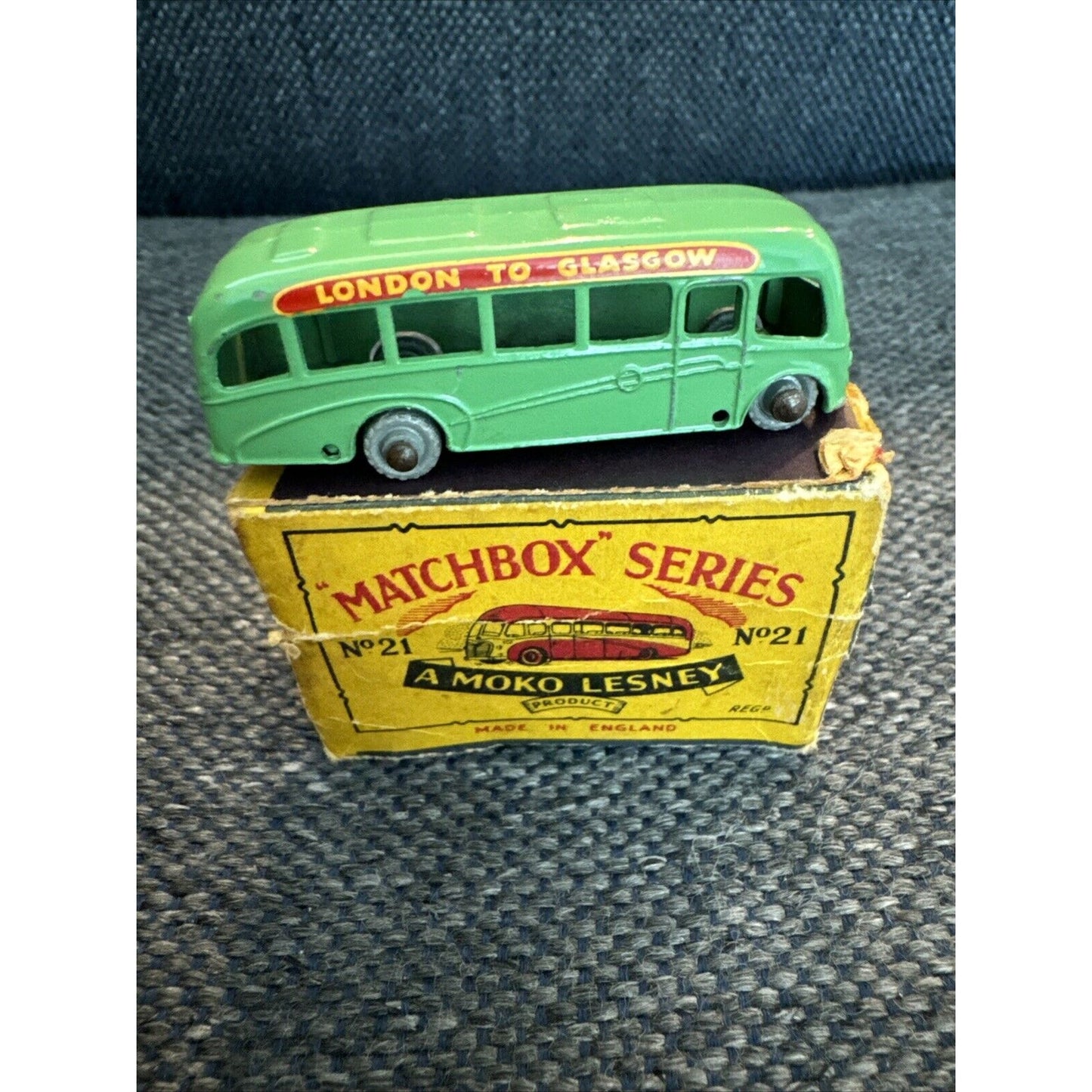 Matchbox #21A Long Distance Coach 1956 In Original B1 Box