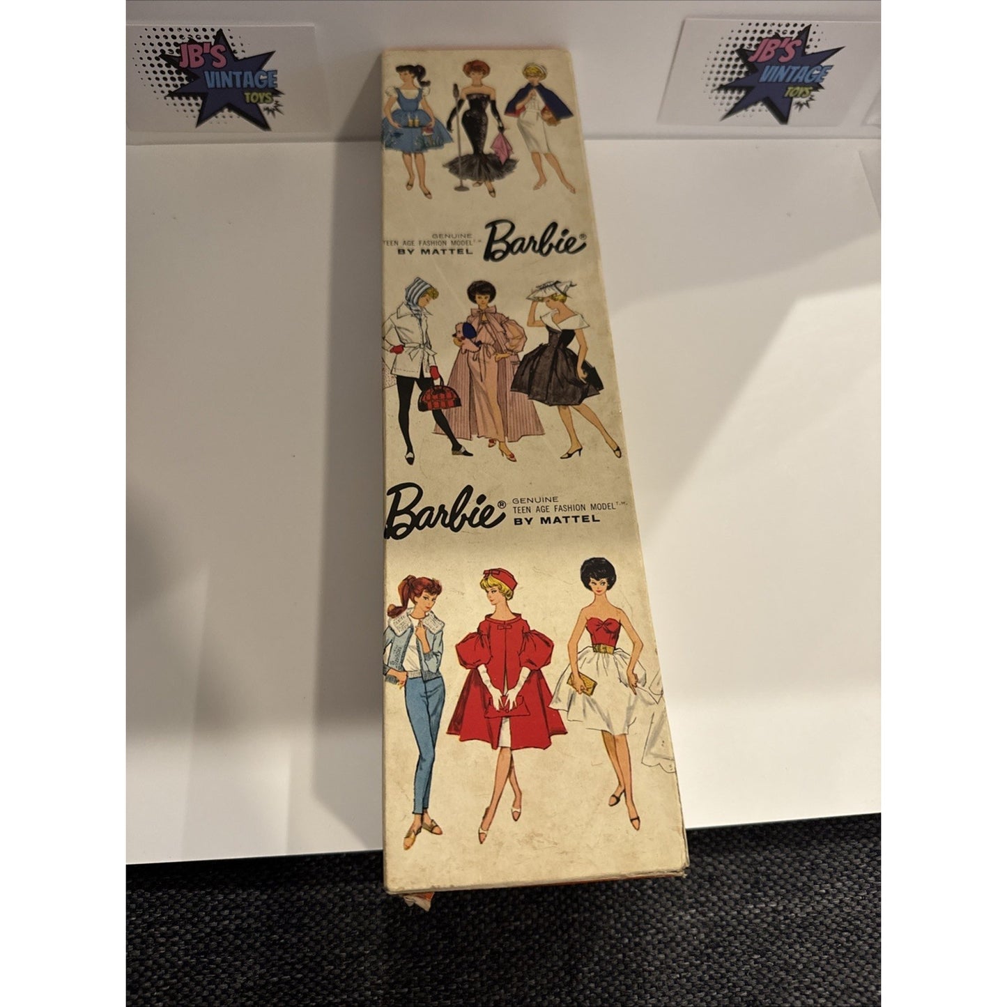Vintage Mattel 1960s Brunette Bubble Cut Midge/ Barbie Doll Wearing Stripe #1963