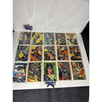 1966 Topps Batman Black Bat Complete Set Of 55 Cards Fair/Good Condition