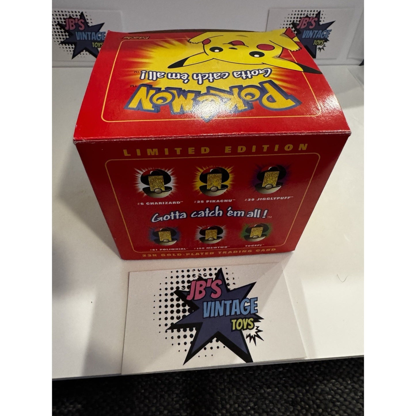 Pokemon Catch Them All 23K Gold Plated Trading Card Pokeball Pikachu Mint Box