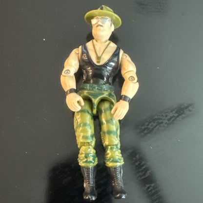 1986 Sgt Slaughter & Triple T Tank & Card Back GI Joe Vehicle & Bombstrike Figure