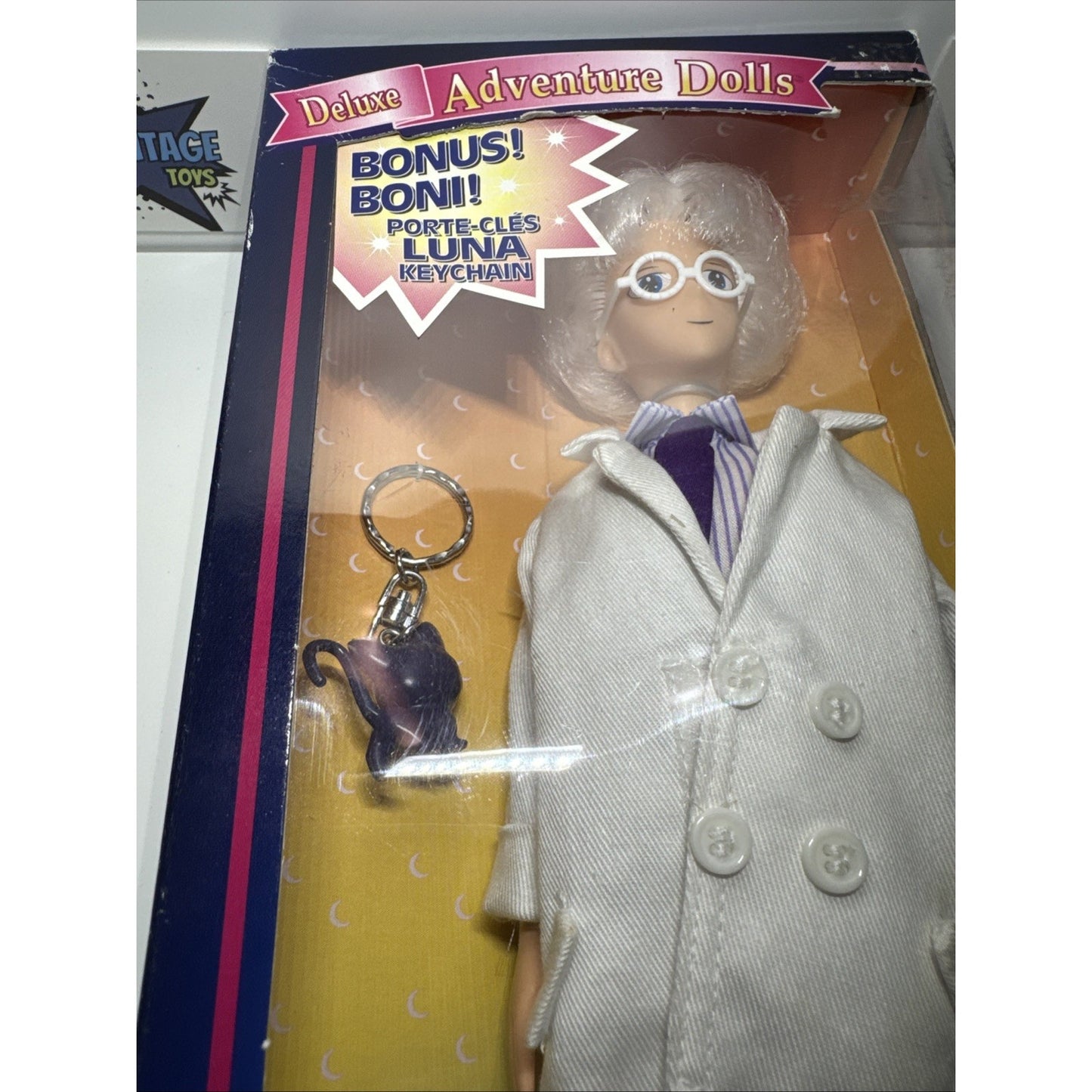 11.5" Sailor Moon Deluxe Adventure Doll Professor Tomoe W/Bonus Luna Irwin