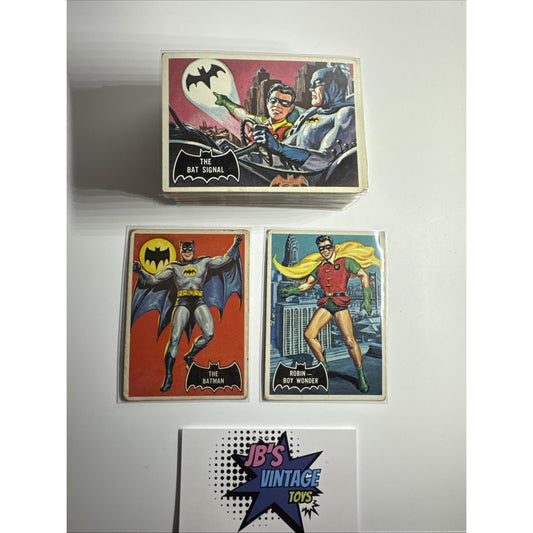 1966 Topps Batman Black Bat Complete Set Of 55 Cards Fair/Good Condition