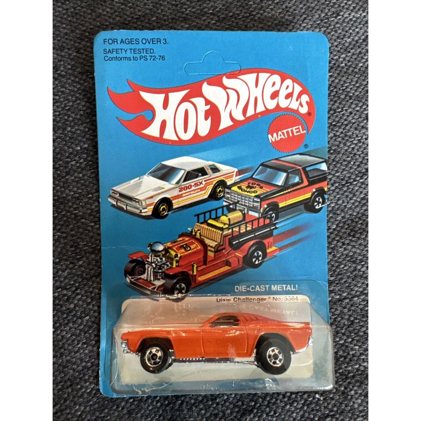 1983 MATTEL HOT WHEELS DIXIE CHALLENGER 3364 DIE CAST METAL CAR Unpunched