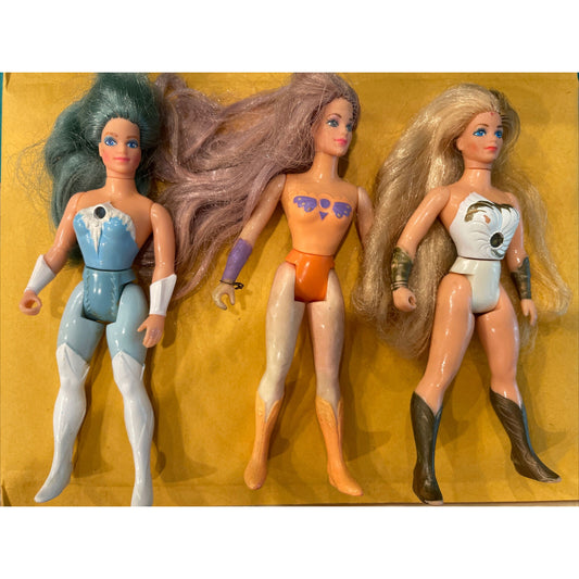 Vintage 80's “She-ra” Doll Lot Of 3 She-Ra, Frosta, and Flutterina