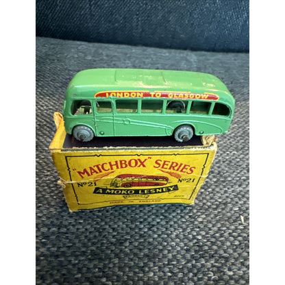 Matchbox #21A Long Distance Coach 1956 In Original B1 Box