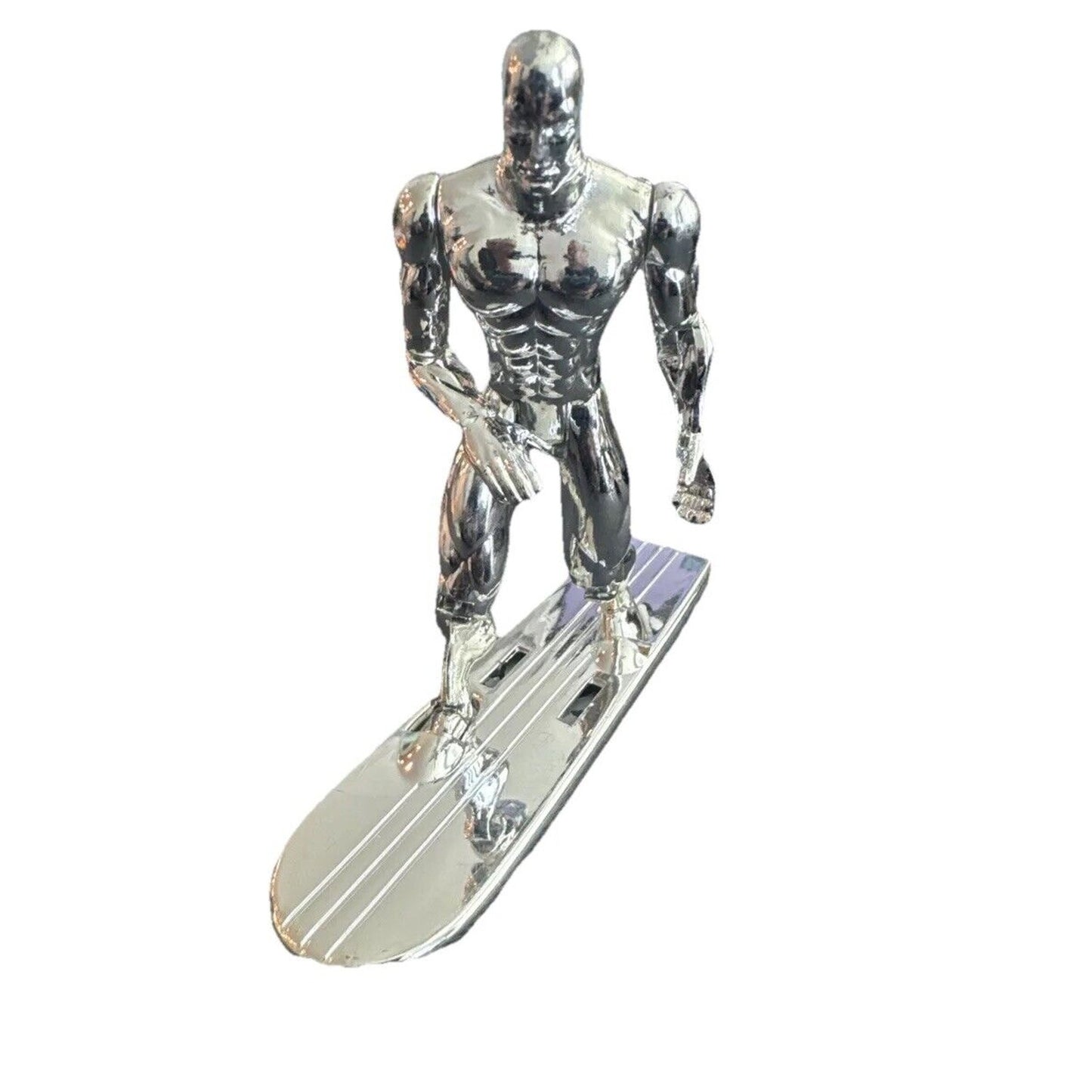 Vtg 1994 MARVEL COMICS SILVER SURFER 8" Posable Figure & Surfboard Toy Biz