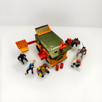 Vintage 1989 Teenage Mutant Ninja Turtles TMNT Party Wagon Complete With Figures