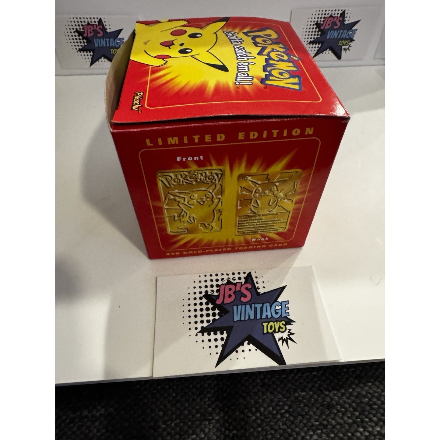 Pokemon Catch Them All 23K Gold Plated Trading Card Pokeball Pikachu Mint Box