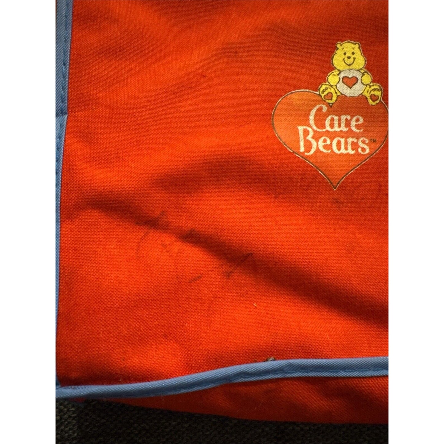 Rare Vintage 80’s American Greetings Care Bears Snap Canvas Tote Bag Red