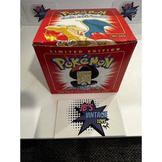 Pokemon Catch Them All 23K Gold Plated Trading Card Pokeball Charizard Mint Box