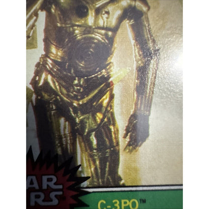 1977 Star Wars Card C-3PO GOLDENROD Error & Corrected Airbrushed Card