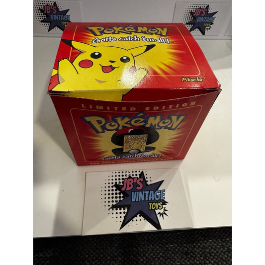 Pokemon Catch Them All 23K Gold Plated Trading Card Pokeball Pikachu Mint Box