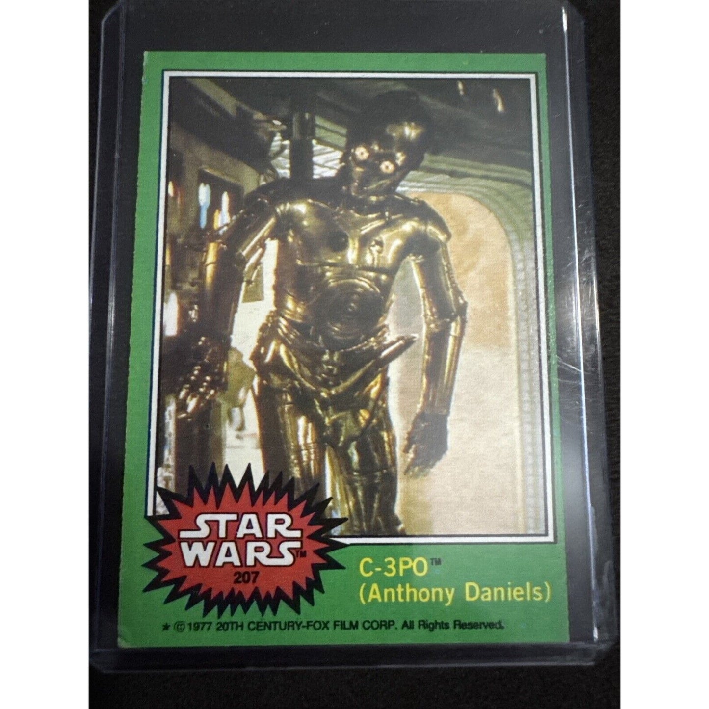 1977 Star Wars Card C-3PO GOLDENROD Error & Corrected Airbrushed Card