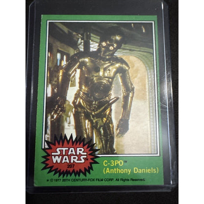 1977 Star Wars Card C-3PO GOLDENROD Error & Corrected Airbrushed Card