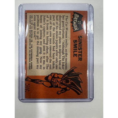 1966 Topps Batman Black Bat #27 Sinister Smile Good Condition