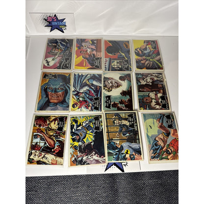 1966 Topps Batman Black Bat Complete Set Of 55 Cards Fair/Good Condition