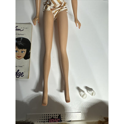 Vintage 1963 Barbie Fashion Queen Doll W/ Swimsuit & Headpiece, 3 Wigs & Shoes