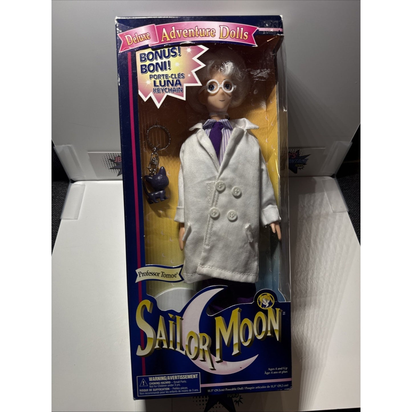 11.5" Sailor Moon Deluxe Adventure Doll Professor Tomoe W/Bonus Luna Irwin