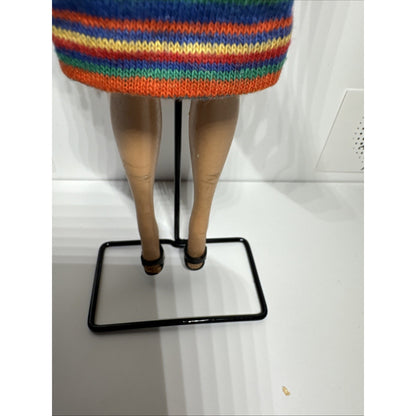Vintage Mattel 1960s Brunette Bubble Cut Midge/ Barbie Doll Wearing Stripe #1963