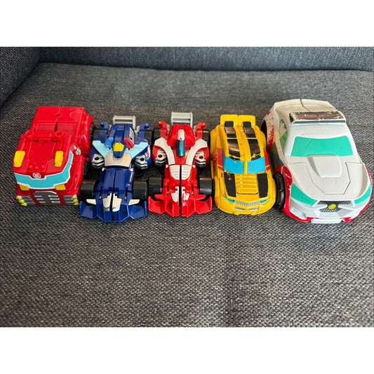 Lot Of 5 Transformers Rescue Bots Action Figures bumblebee heatwave Playskool